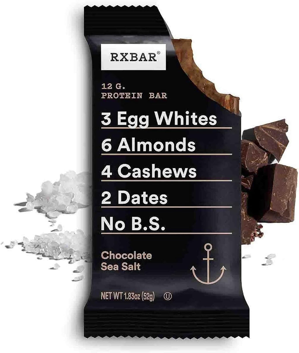 12 count box of Chocolate Sea Salt protein bars with pure chocolate and wholesome ingredients — view 3