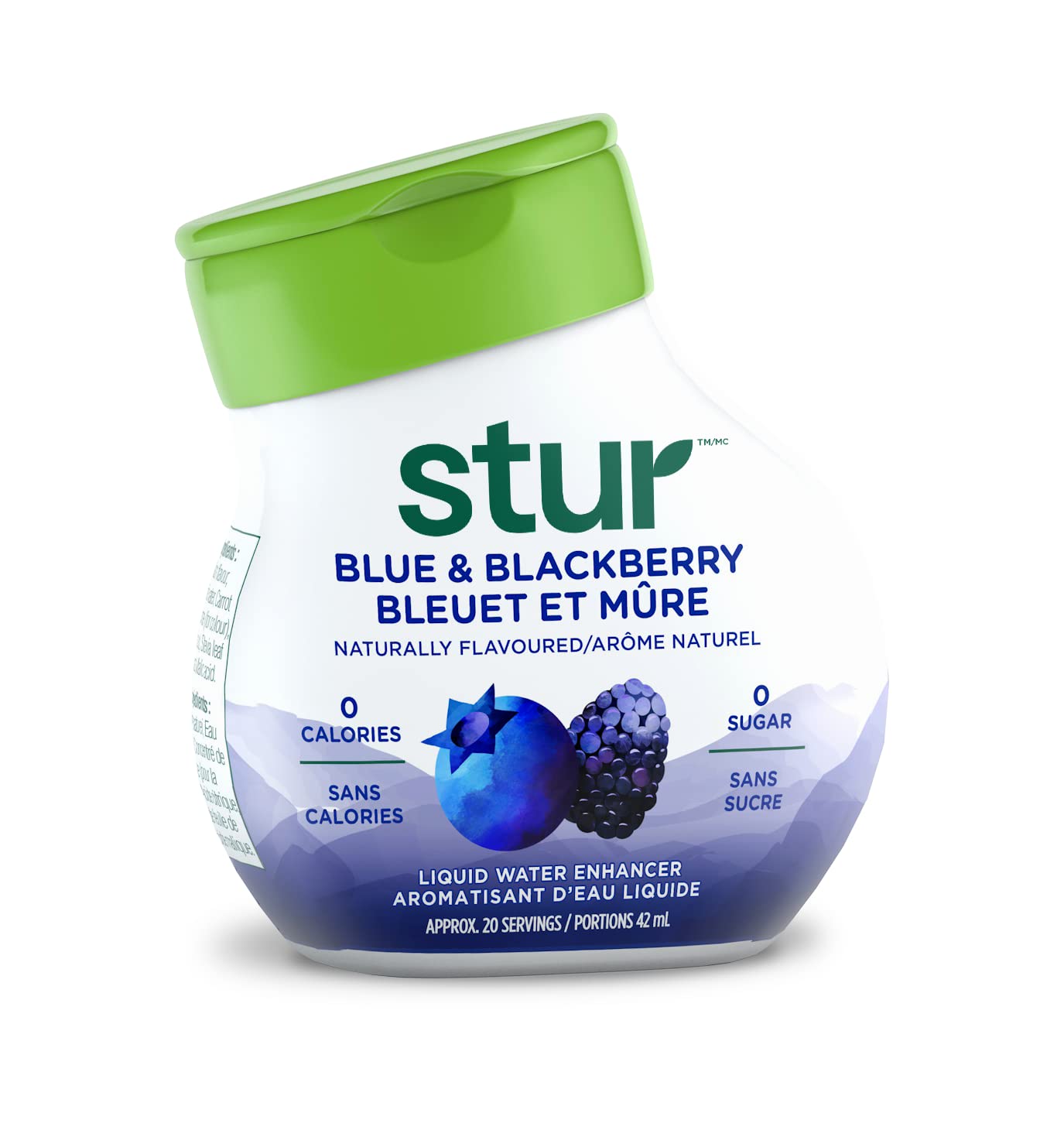 Five bottles of Stur natural water enhancer variety pack for healthy hydration — view 2
