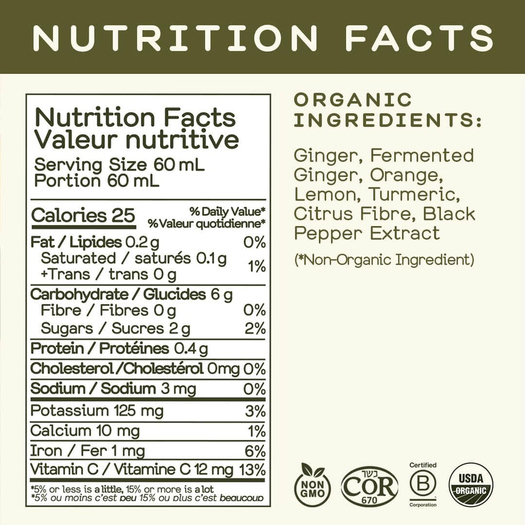 1.26 liter fiery ginger wellness shot in an eco friendly recyclable air tight liquid pouch container — view 2