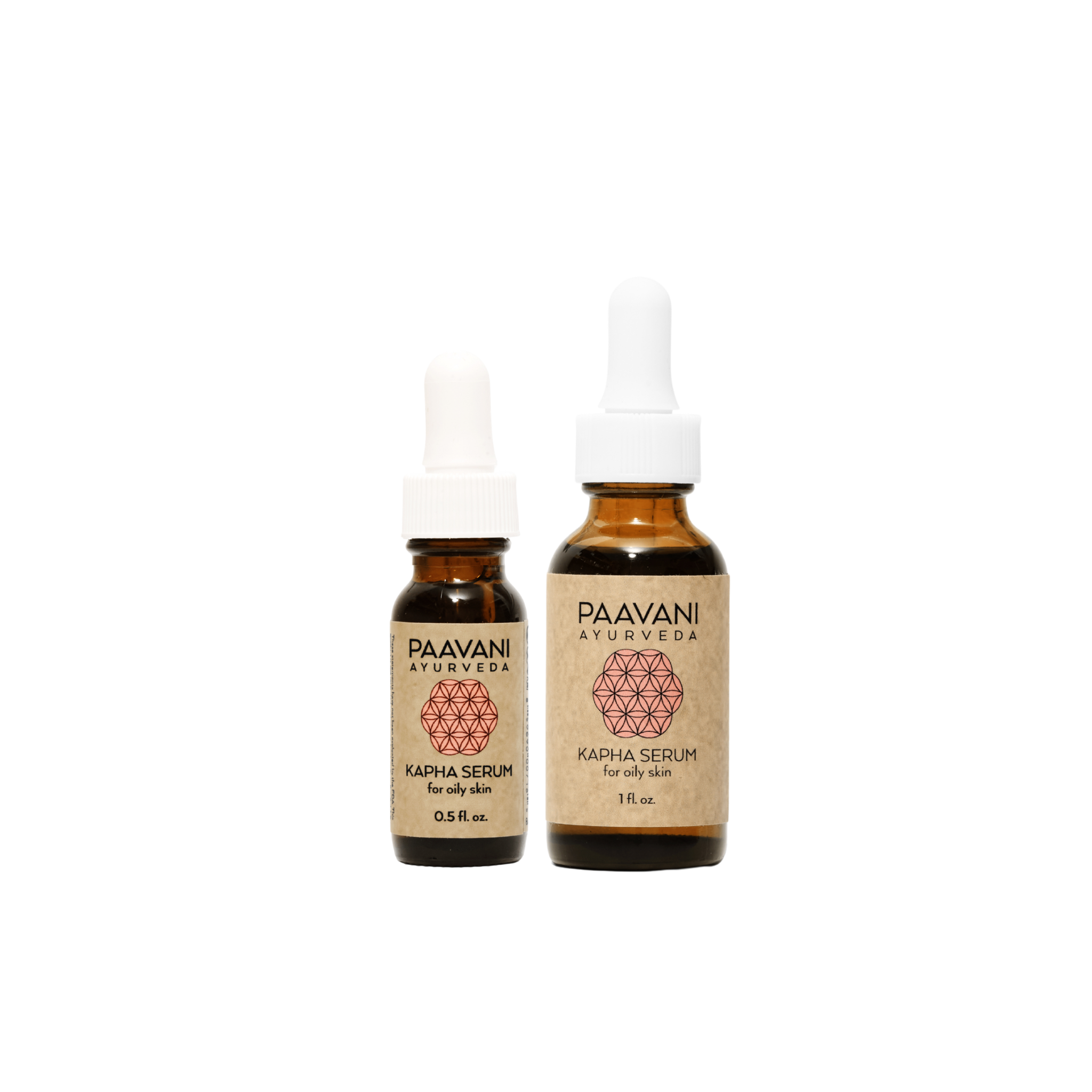 Amber glass bottle of Kapha Ayurvedic face oil serum for oily skin — view 5