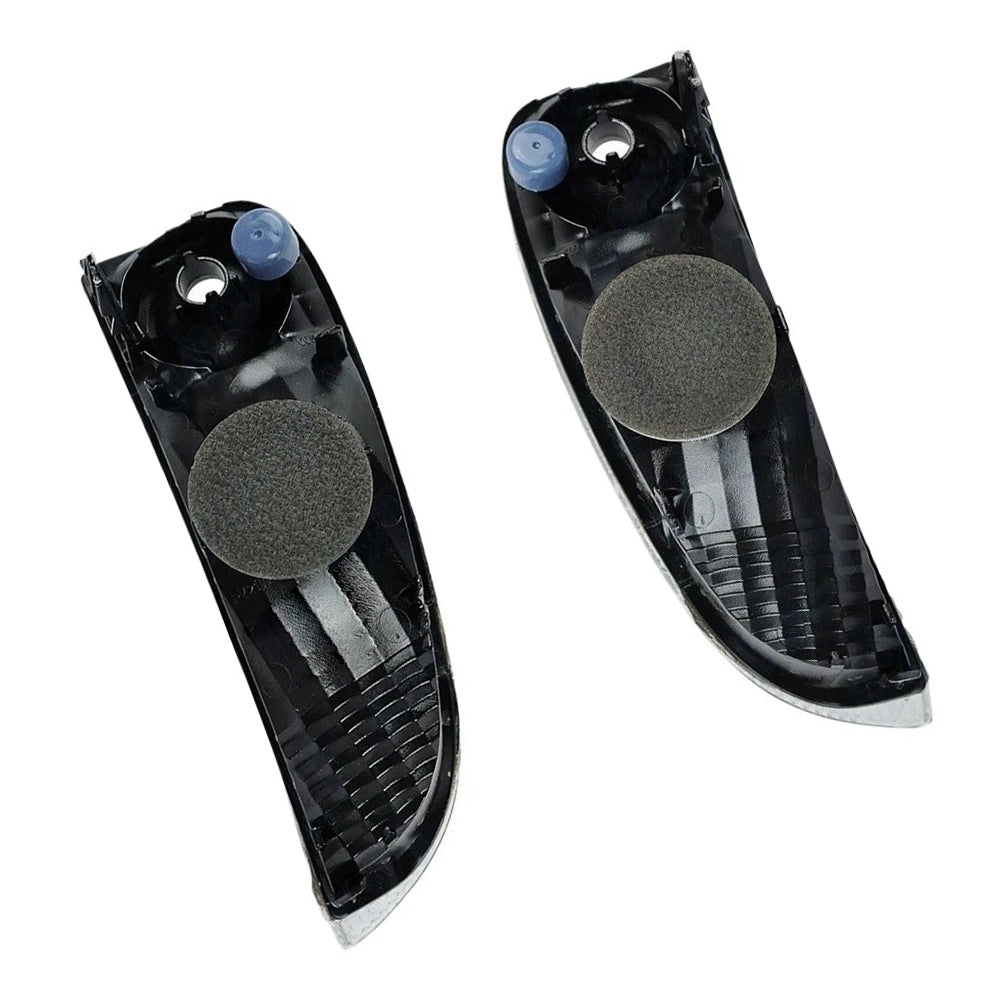 Pair of daytime running light covers with clear lens and black housing for Porsche Cayenne — view 2