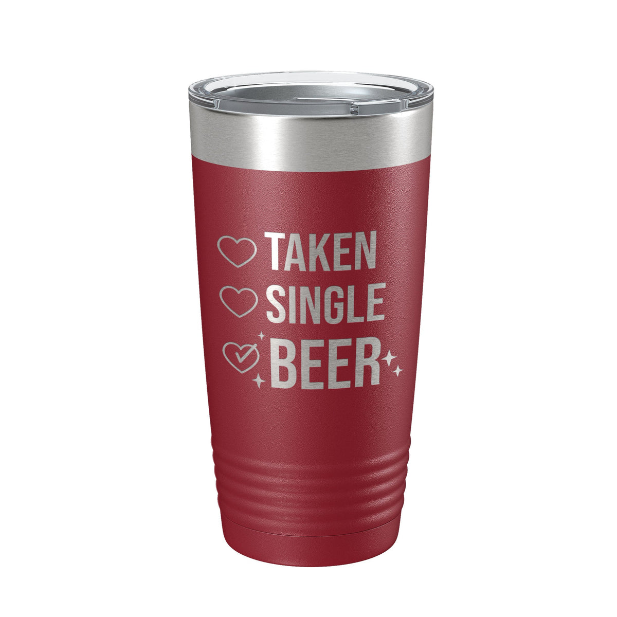 Valentine's Day Funny Tumbler Checklist Galentine's Gift Travel Mug Taken Single Beer Insulated Laser Engraved Coffee Cup 20 oz-18