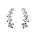 10K White Gold 1/10 Cttw Diamond Journey Style Climber Stud Earrings (H-I Color, I1-I2 Clarity)-0