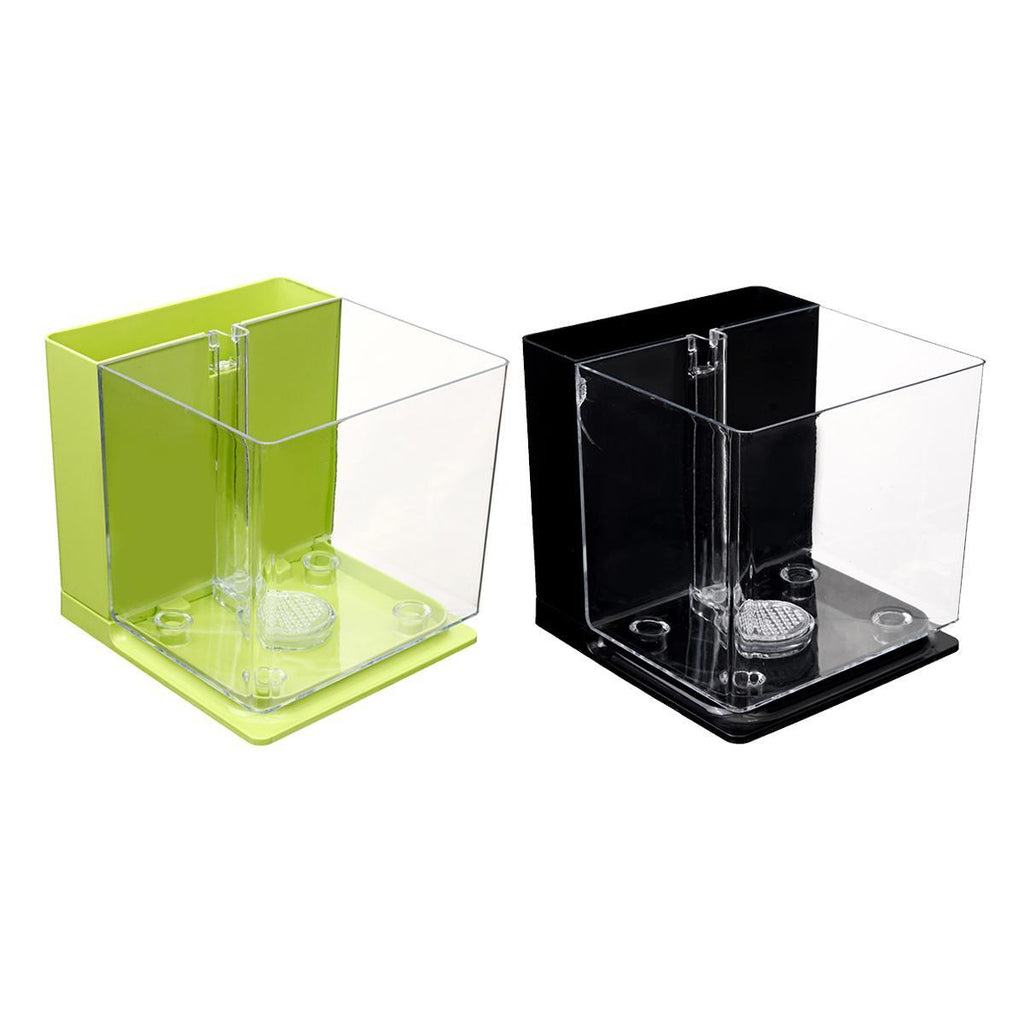 Modern plastic self-cleaning mini fish tank for desktop decor with 2.5L capacity — view 2