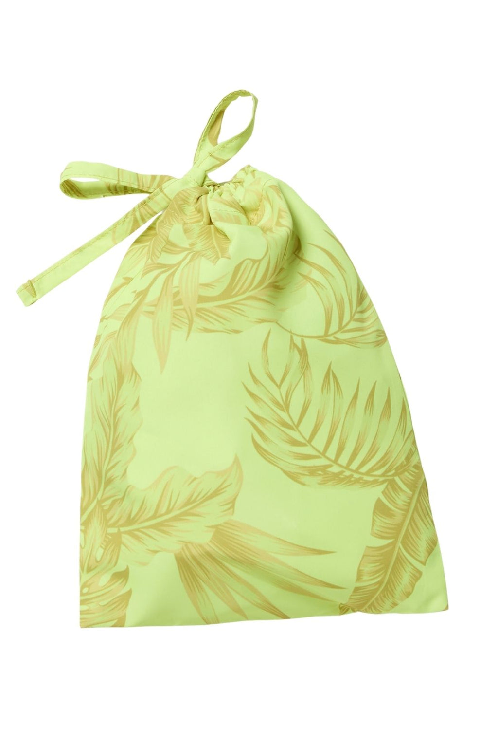 Men's green graphic print swim shorts with elastic waistband and drawstring detail for beach holidays — view 12