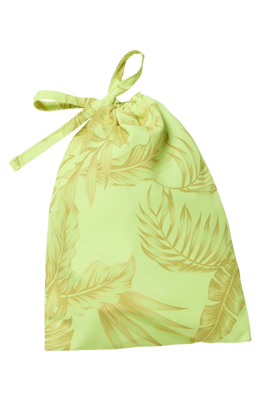 Men's green graphic print swim shorts with elastic waistband and drawstring detail for beach holidays — view 12