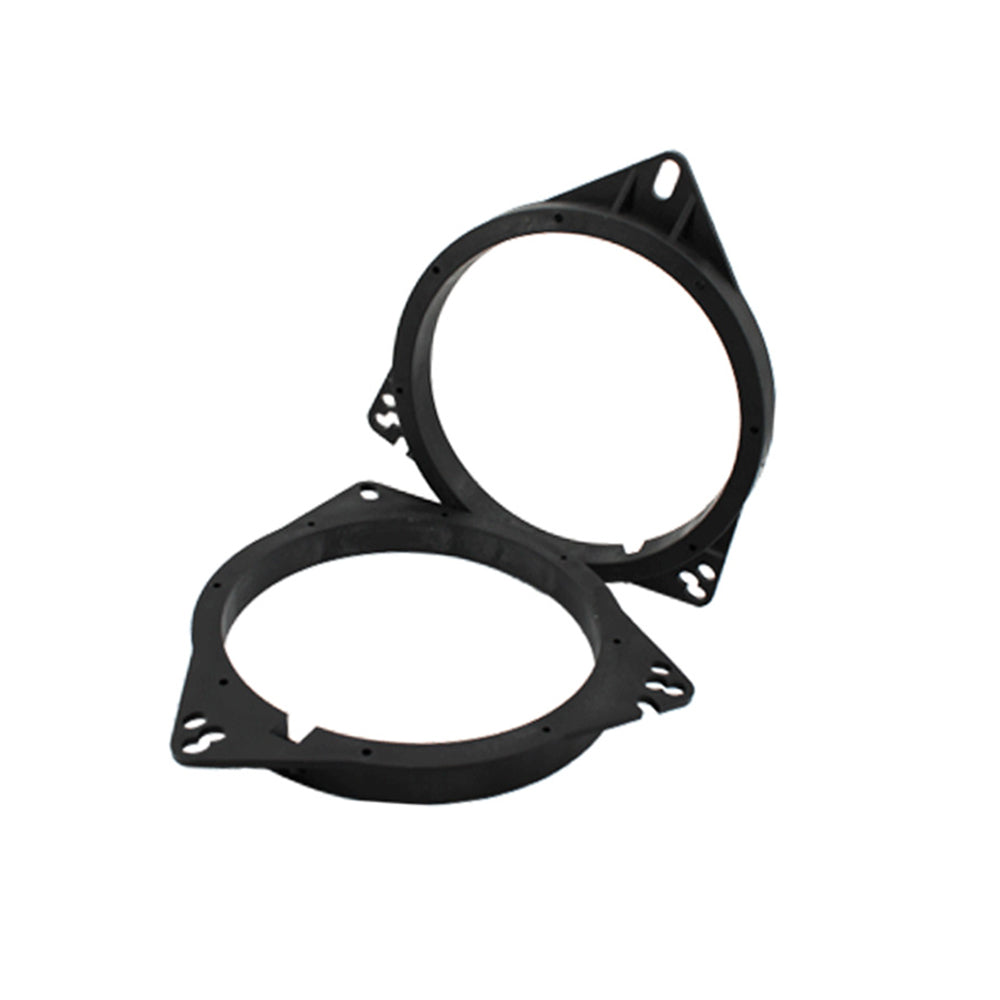 Two black 6.5 inch car speaker spacer rings for Toyota and Lexus door panels — view 4
