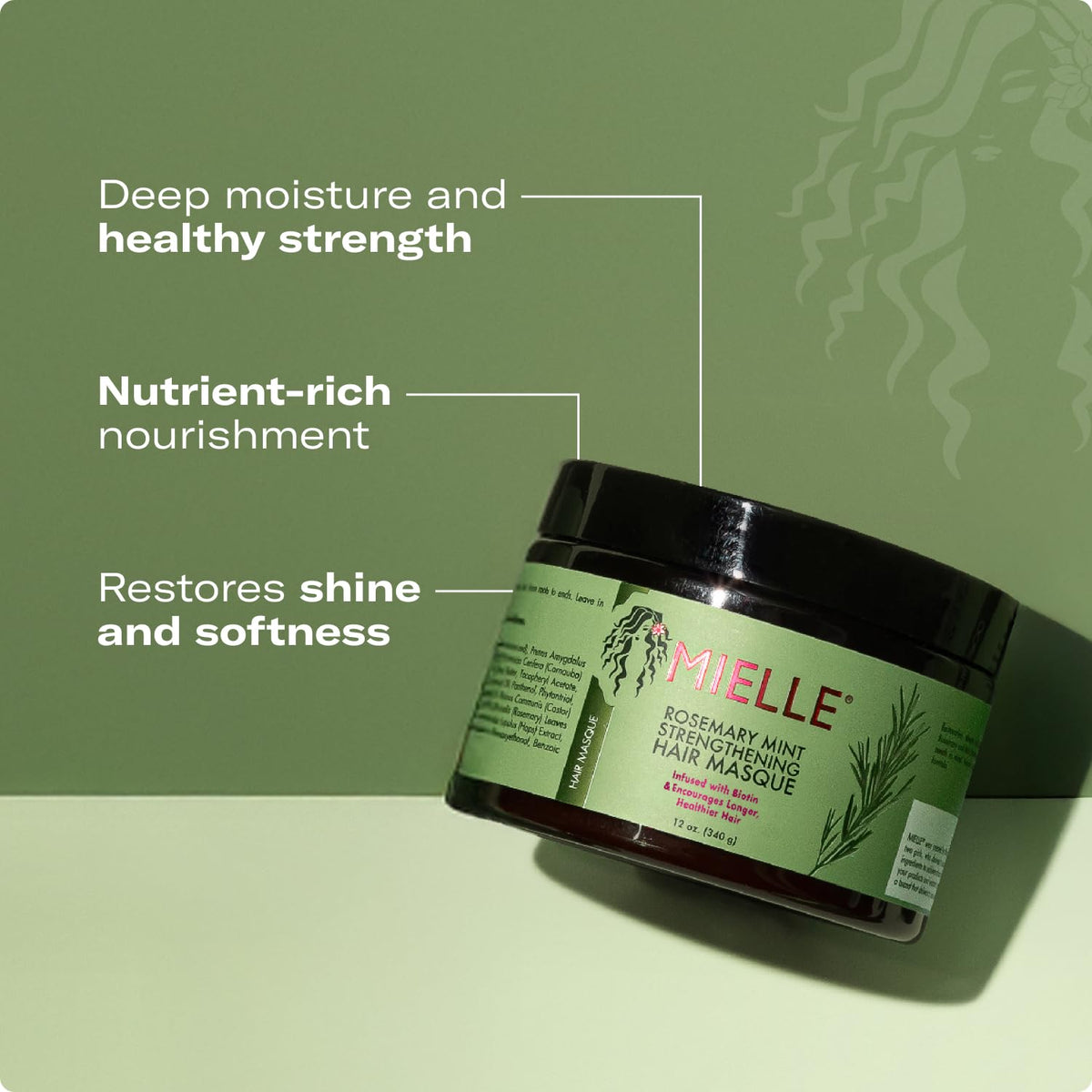 Mielle Rosemary Mint Weekly Scalp & Strand Treatment Masque 340ml-1