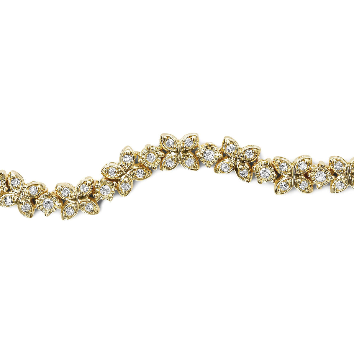 .925 Sterling Silver 1/4 Cttw Diamond Marquise Shaped Link 4"-10" Adjustable Bolo Bracelet (I-J Color, I1-I2 Clarity)-2