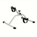 White iron home rehabilitation indoor exercise bike with foot straps and adjustable resistance