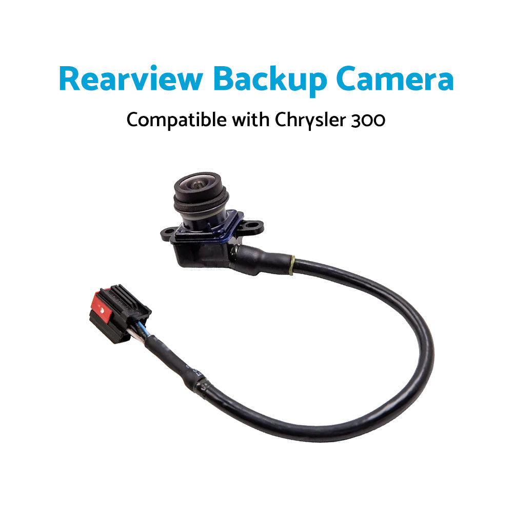 Rear backup camera replacement part with black housing and electrical connector for vehicle rear view — view 4