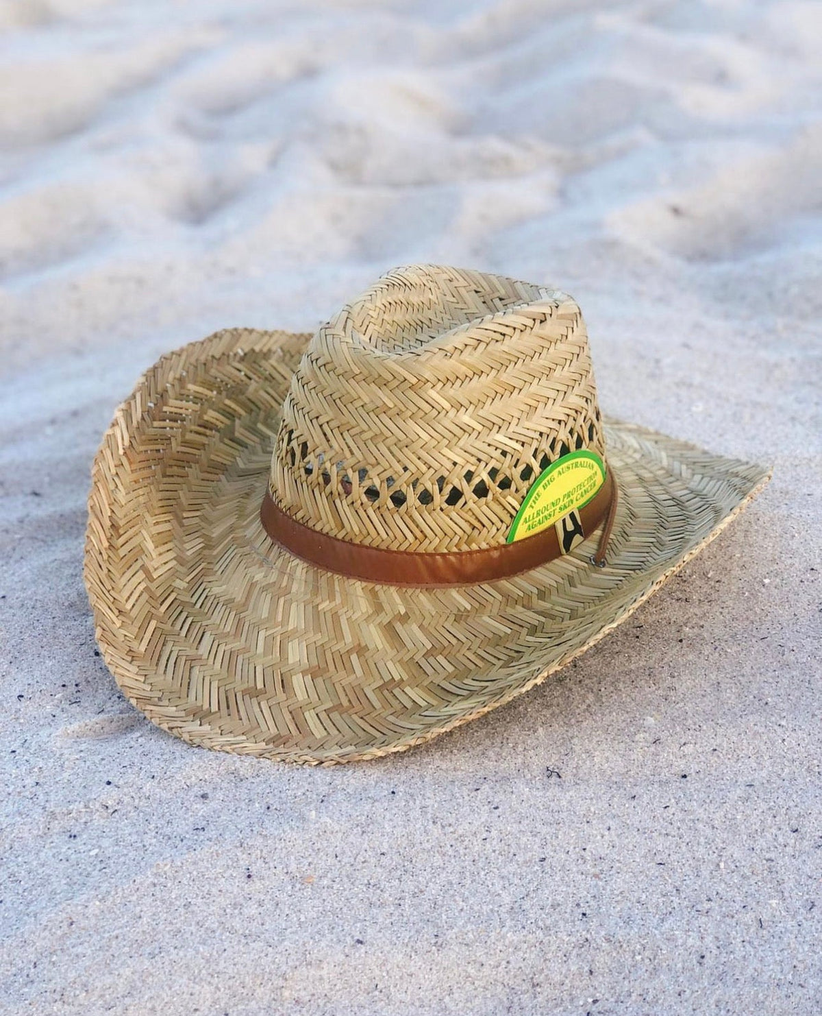 ‘Rodeo Ready’ UV Protected Natural Straw Cowboy Hat-0