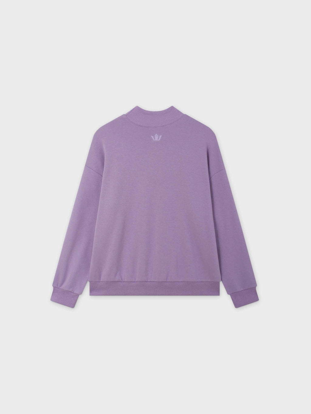 High Neck Sweatshirt-Lavender-1
