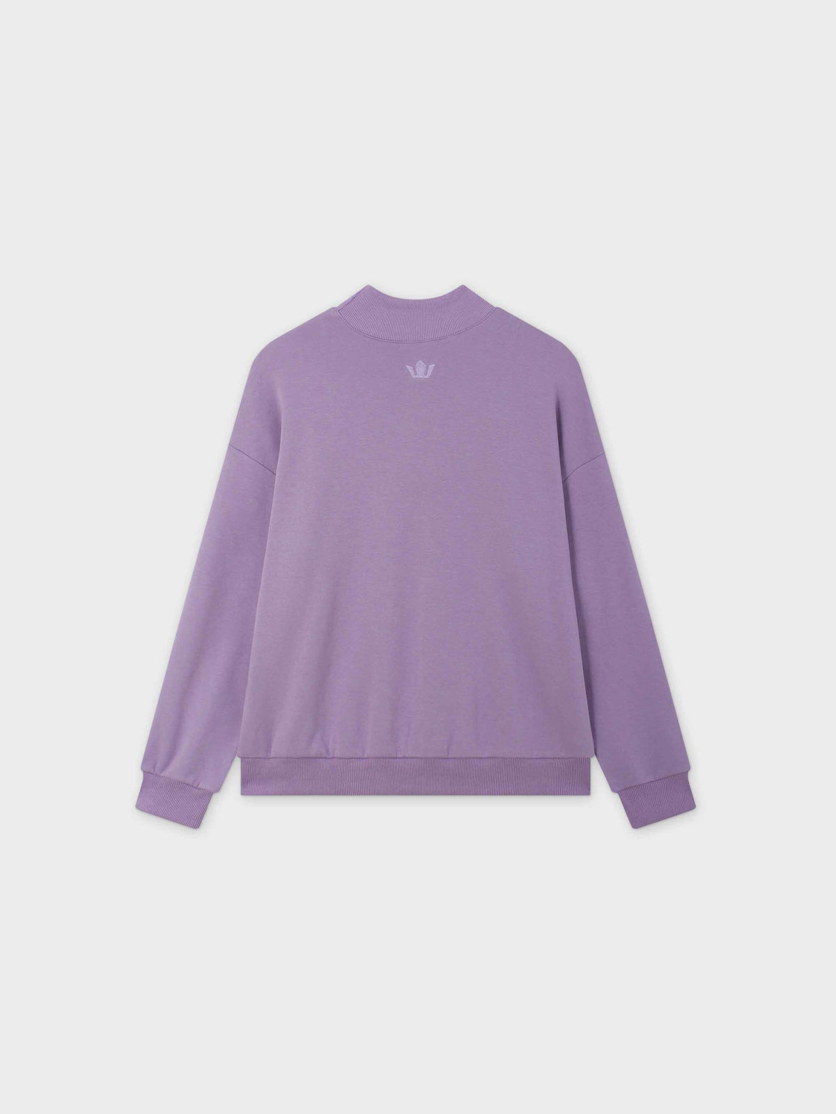 High Neck Sweatshirt-Lavender-1