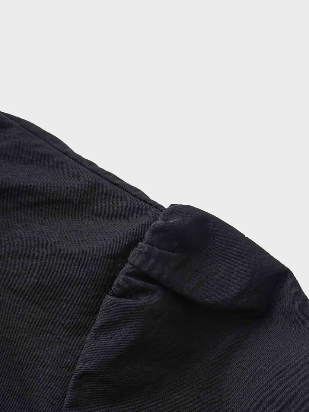 Bubble Sleeve Taffeta Top-Black-3