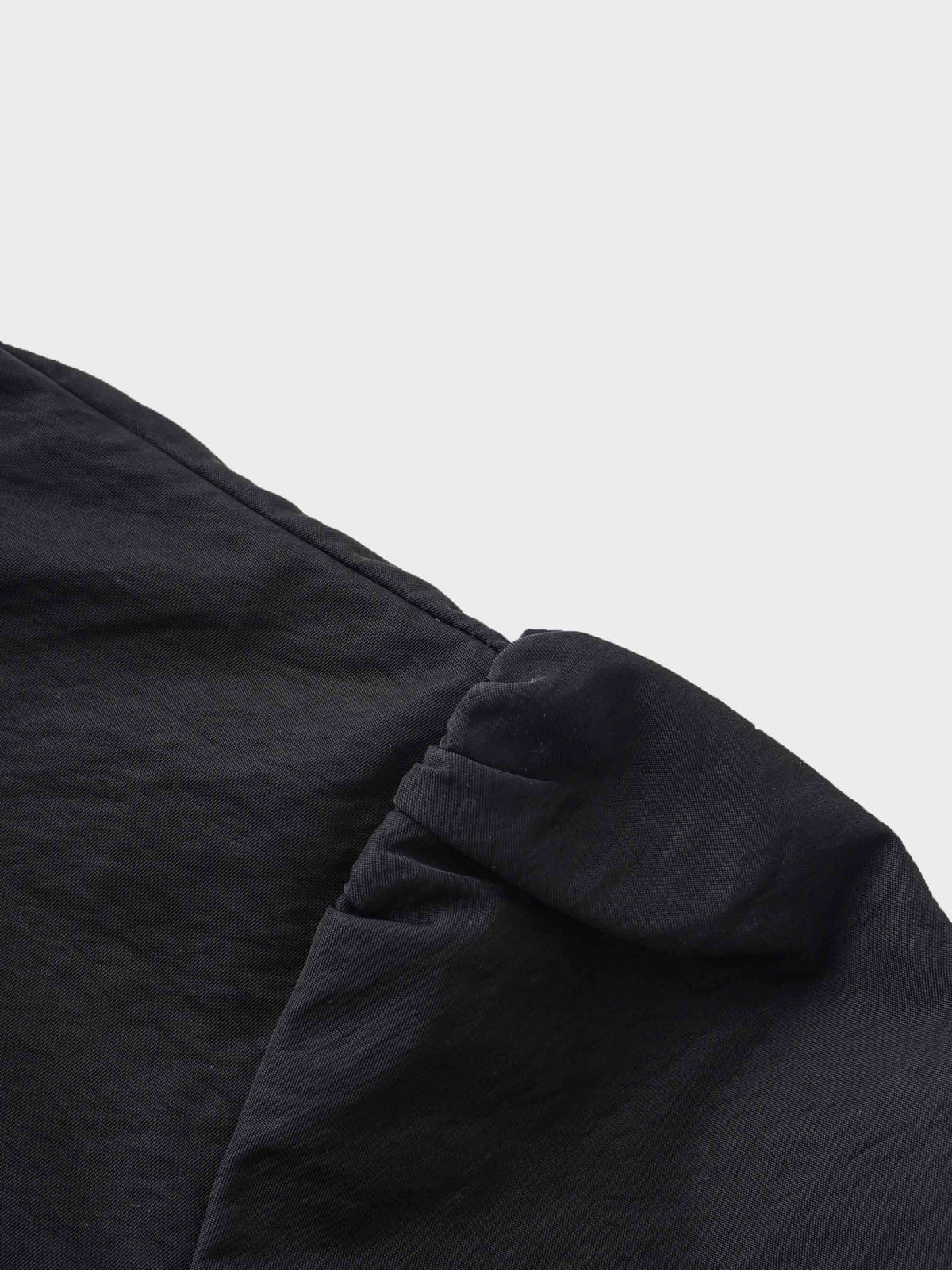 Bubble Sleeve Taffeta Top-Black-3