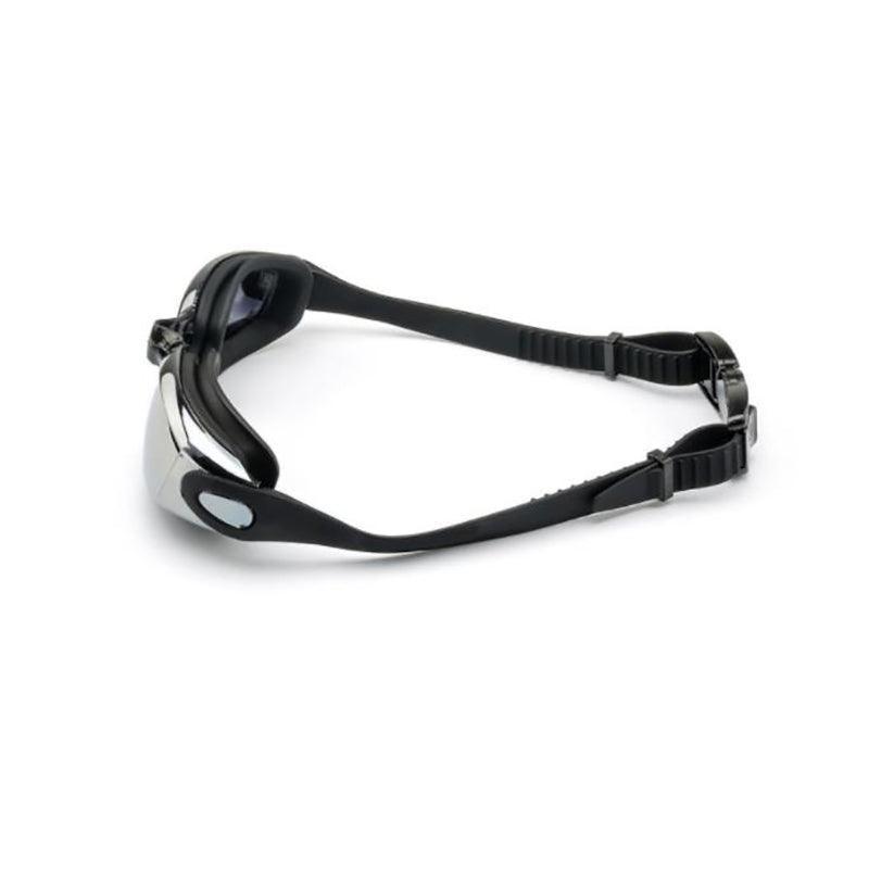Unisex swimming goggles with black silicone strap and anti fog polycarbonate lenses for clear vision — view 5