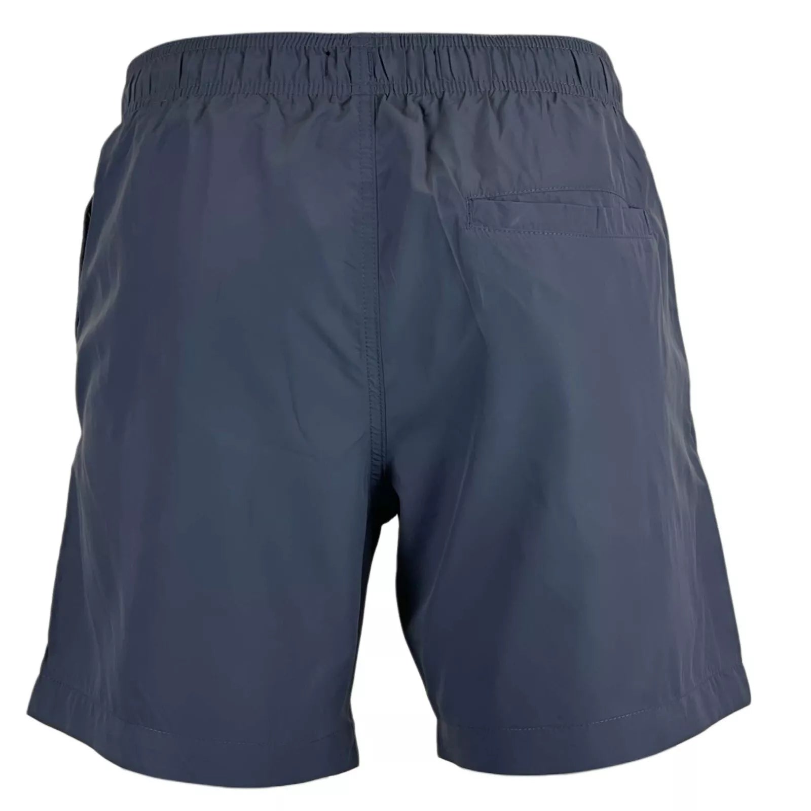 Mens solid colour elasticated waist swim shorts with drawcord and side pockets — view 5