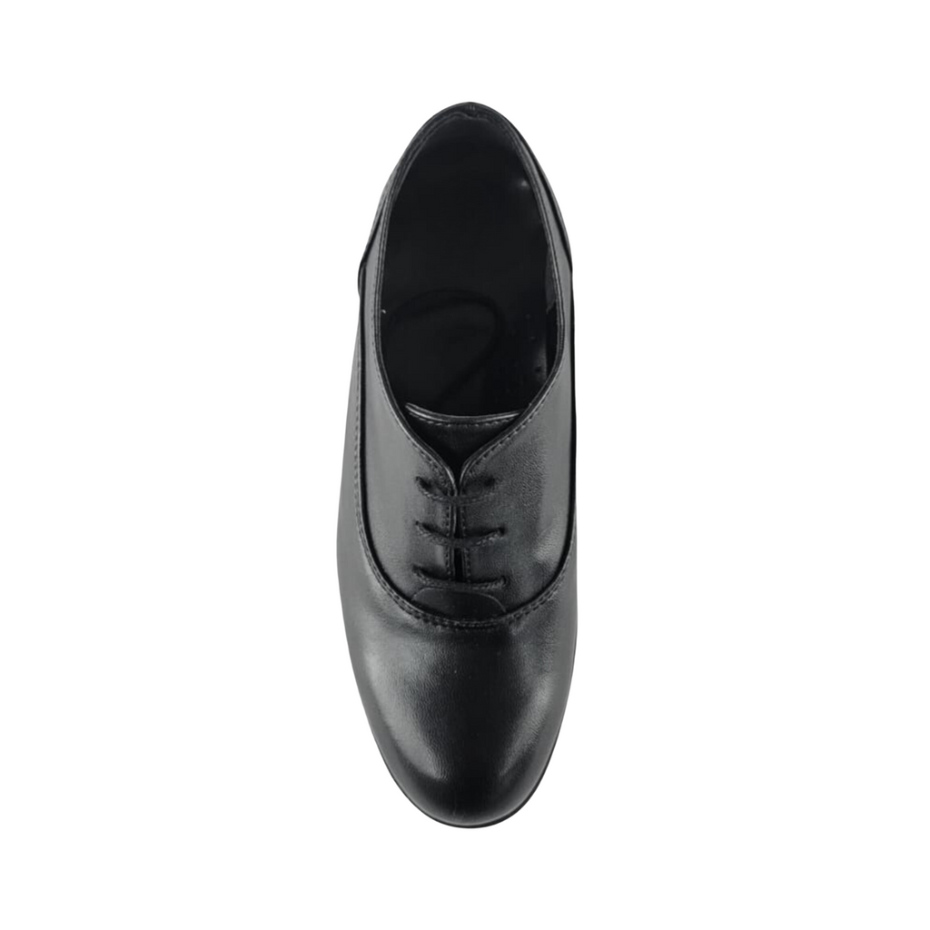 Boys formal shoes in classic leather style, handmade lace-up oxfords for special occasions. — view 4