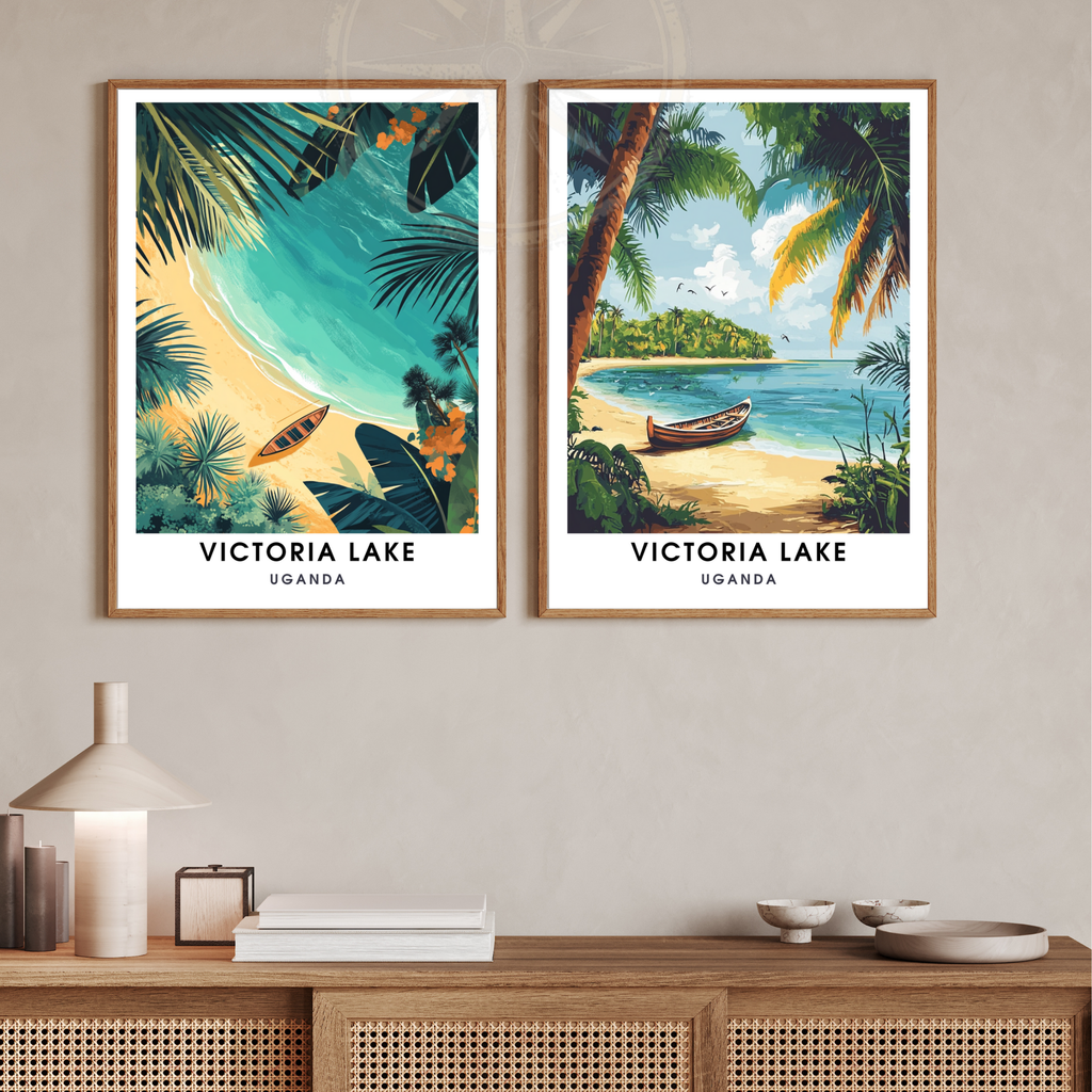 Affiche Lac Victoria | Poster Ouganda | Affiche Lac-3