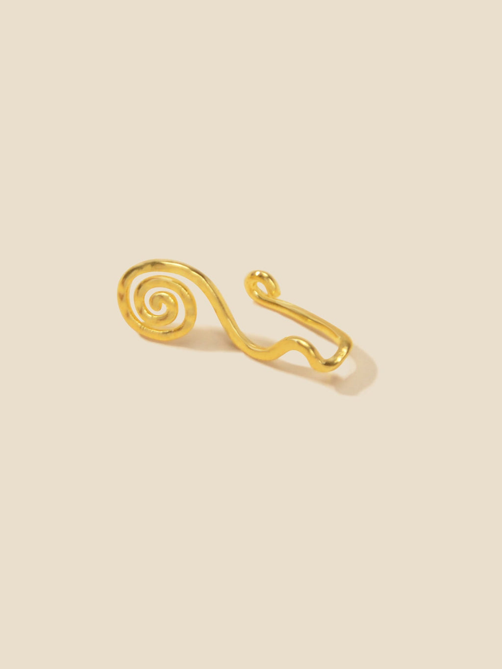 African inspired non pierced fake nose cuff and septum ring with intricate wirework design — view 5
