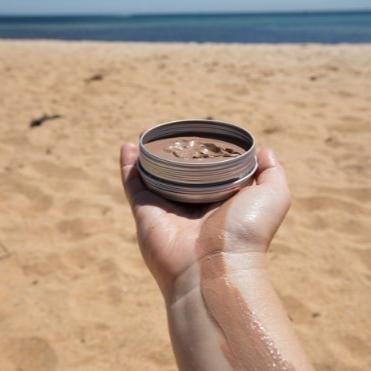 SunButter tinted mineral face sunscreen with SPF50 in eco friendly packaging for daily skin protection — view 4