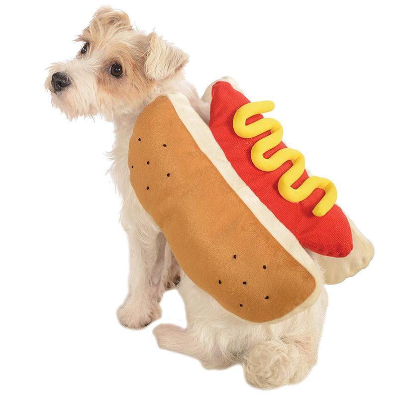 Hot diggity dog costume in vibrant red soft polyester for small to large dogs — view 4