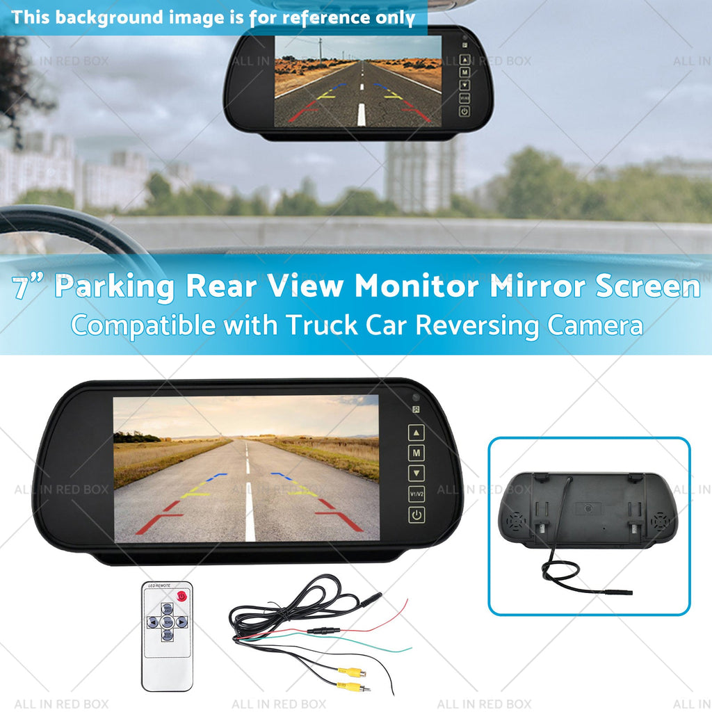 7-inch digital rearview mirror monitor screen for trucks and cars, showing reversing camera video feed — view 3