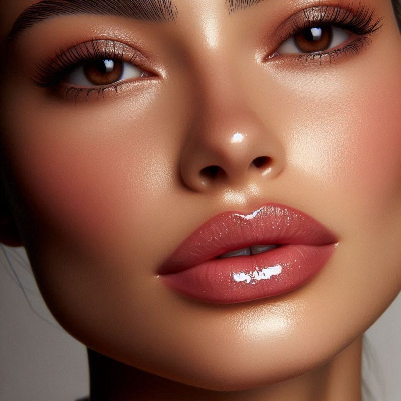 Tropical coral pink lip gloss tube with doe foot applicator and luminous sheer shimmer. — view 7