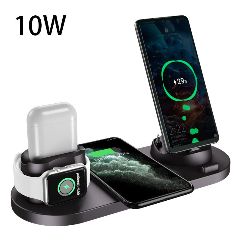 6-in-1 wireless charging dock station for phone, smartwatch, and accessories, minimalist design — view 5