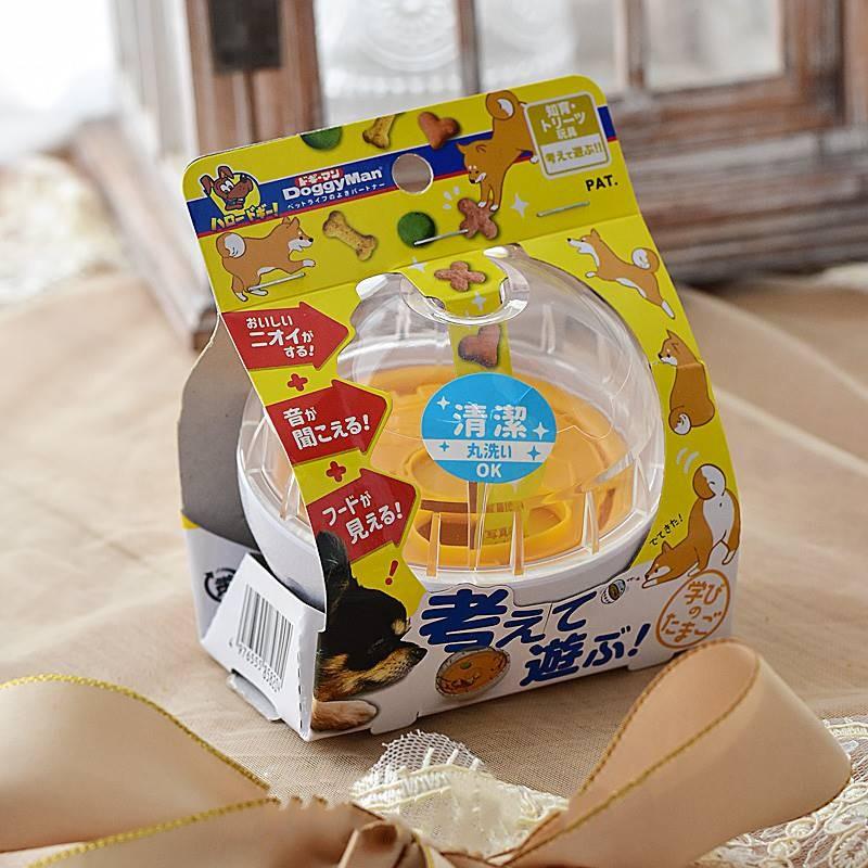 Interactive canine food puzzle ball toy made of durable plastic and soft rubber for small dogs — view 5
