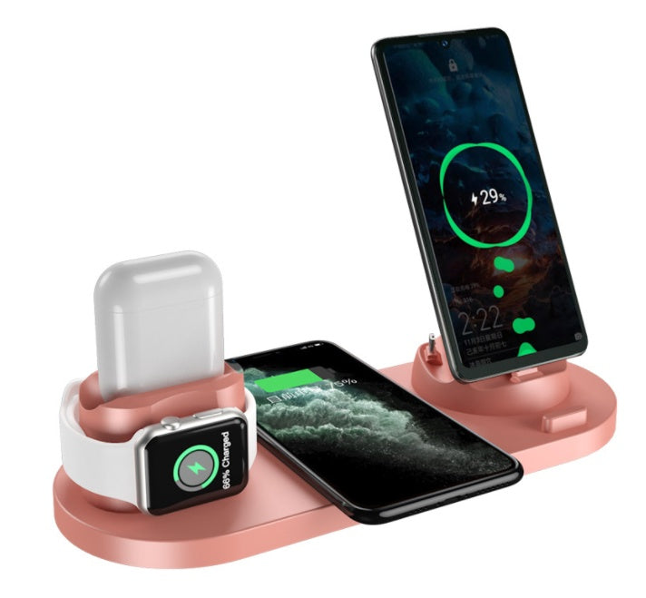 Wireless Charger For IPhone Fast Charger For Phone Fast Charging Pad For Phone Watch 6 In 1 Charging Dock Station-7