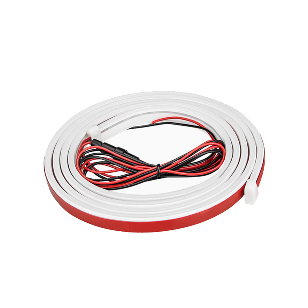 Dynamic LED car hood light strip flexible white daytime running light for vehicle exterior styling