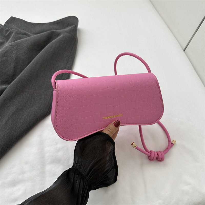 Summer Minimalist PU Underarm Bag Chic Solid Color Square Shoulder Purse Versatile Crossbody Tote For Women Elegant Office