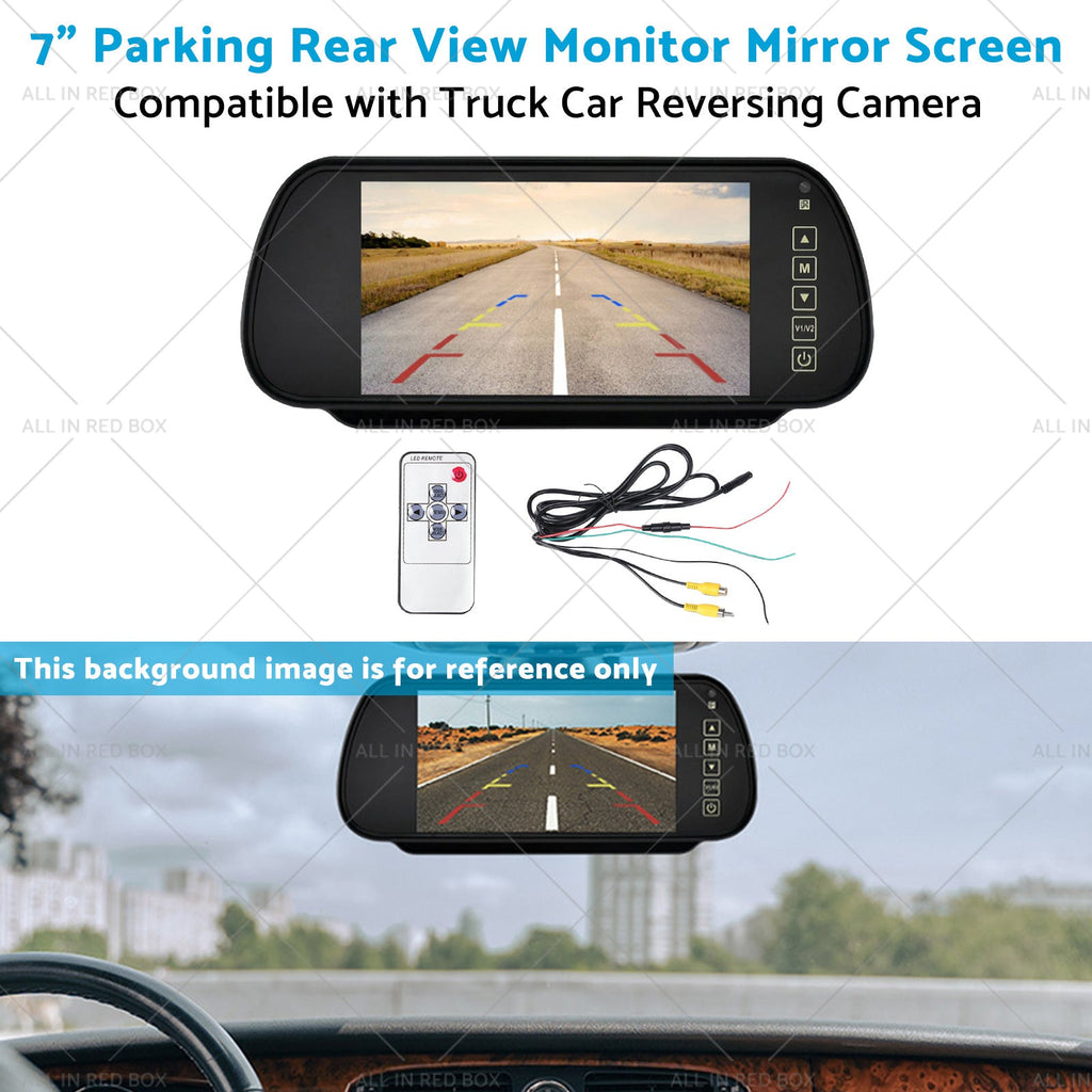 7-inch digital rearview mirror monitor screen for trucks and cars, showing reversing camera video feed — view 5