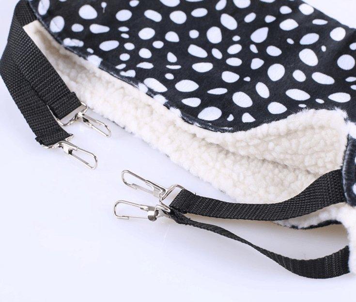 Cozy chill cat hammock hanging bed made of breathable mesh and colorful cooling fabric — view 5