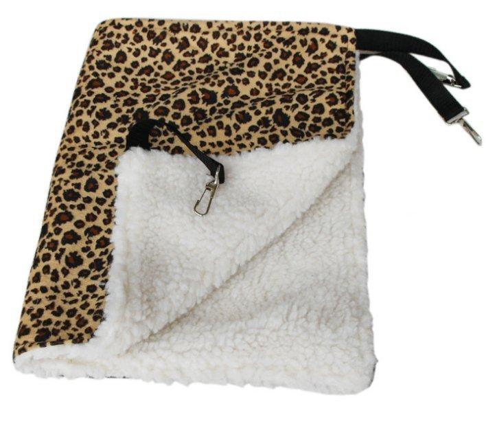 Cozy chill cat hammock hanging bed made of breathable mesh and colorful cooling fabric — view 3