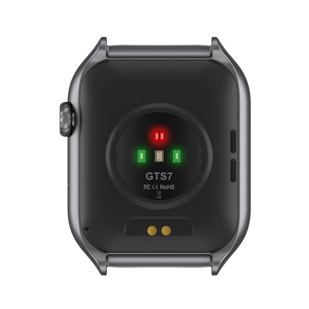 Black Wautton GTS7 smart fitness watch with 2.0 inch HD touchscreen displaying health metrics — view 5