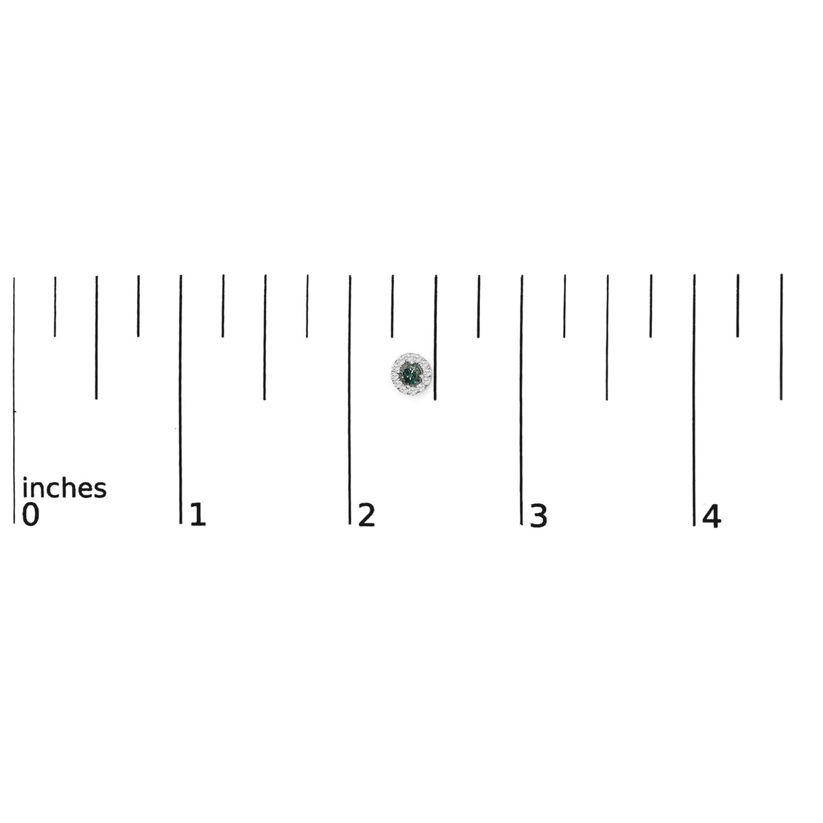 .925 Sterling Silver 1/2 Cttw Blue Diamond Halo Stud Earring-4