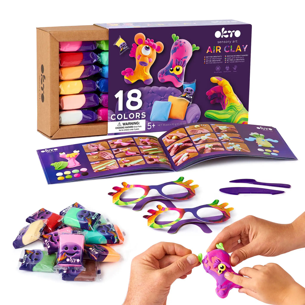 Set with air clay KIDS LINE 18 colors-0