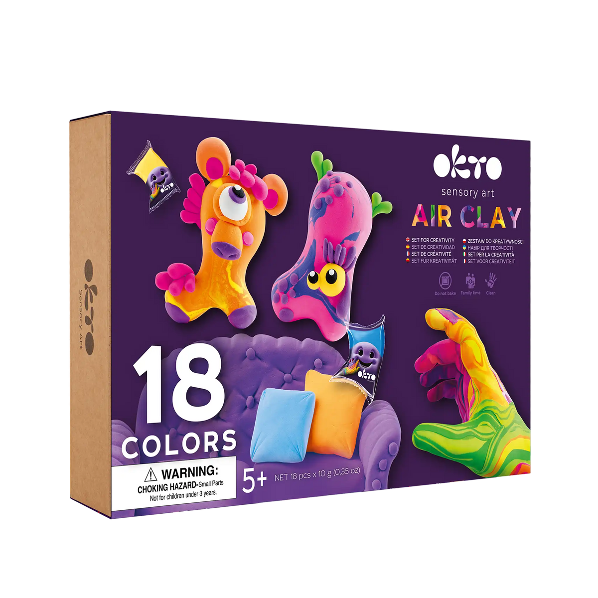 Set with air clay KIDS LINE 18 colors-1