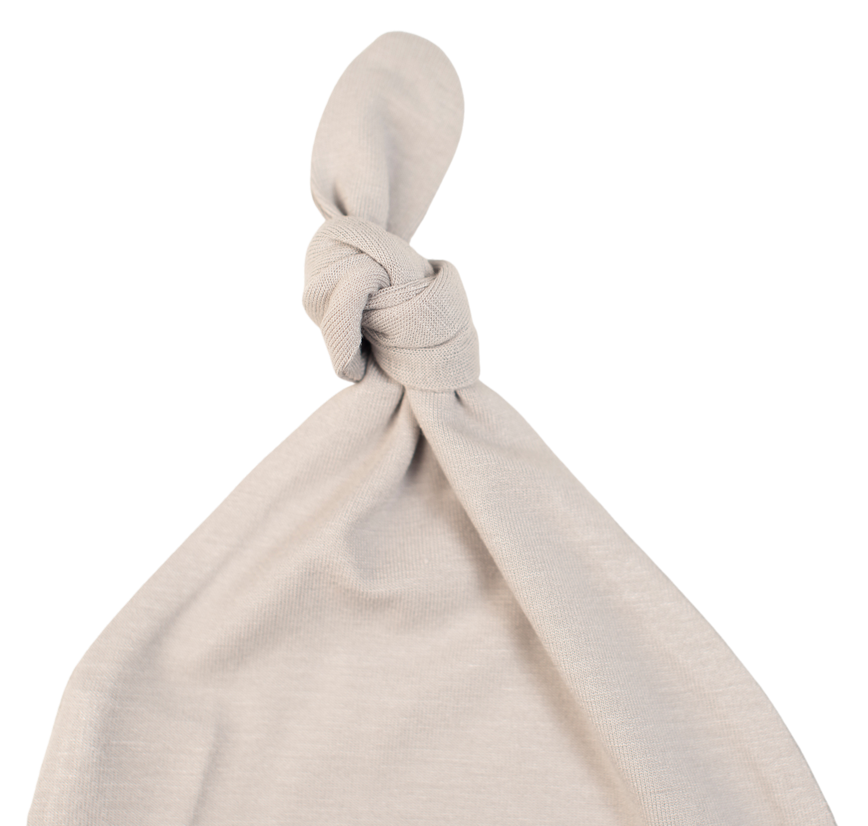 Grey bamboo baby beanie, soft stretchy headwear accessory for sensitive newborn skin. — view 3