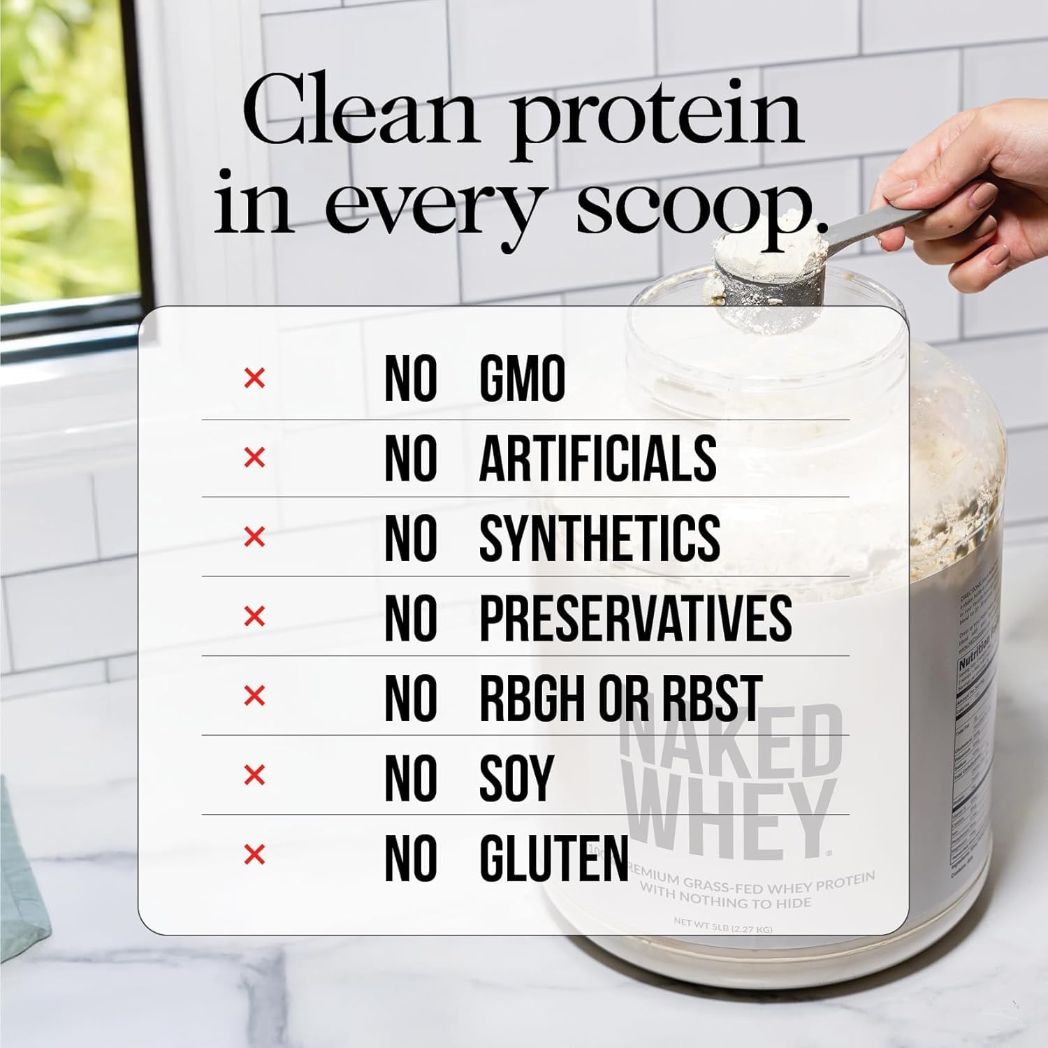 Chocolate peanut butter grass-fed whey protein powder in a 2 lb container — view 3