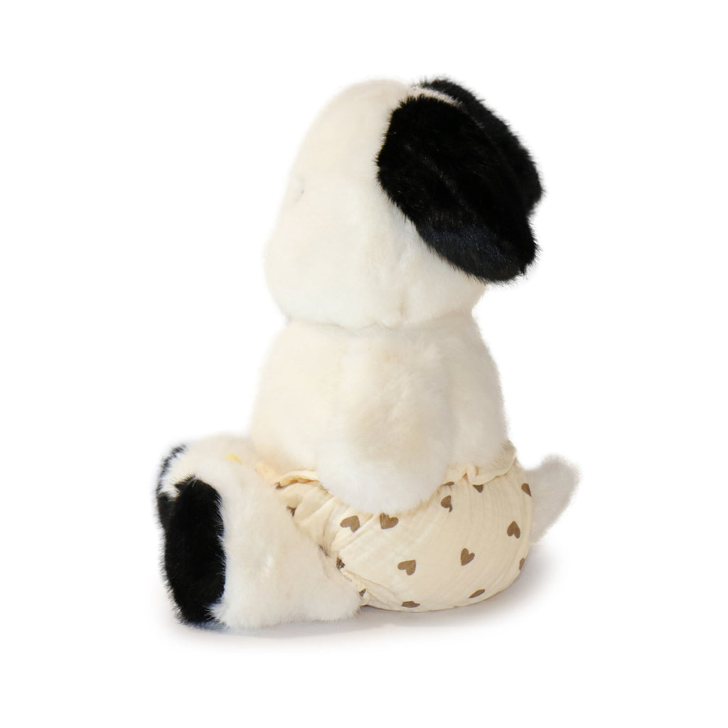 Lil Baby Dog plush toy wearing cozy shorts with a tiny baby bird peeking out — view 3