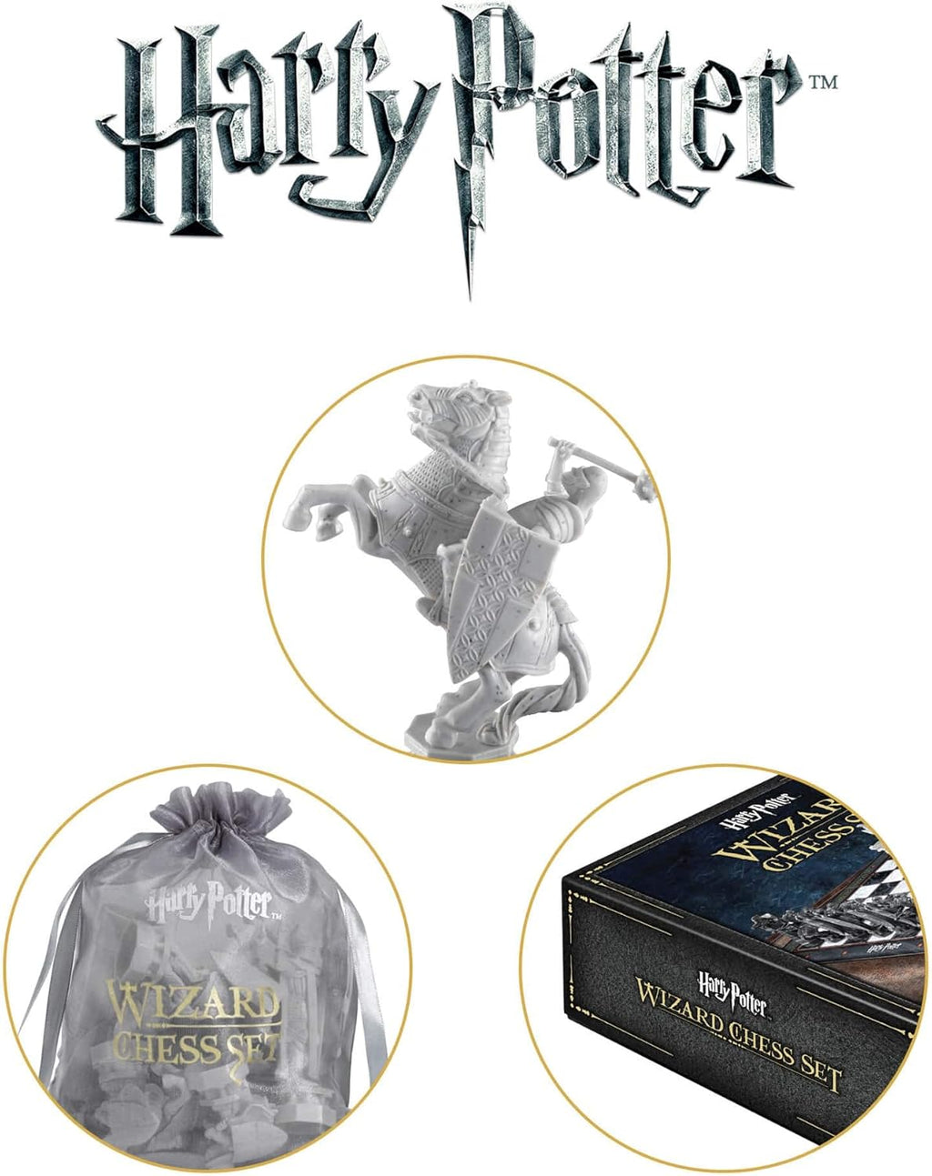 Harry Potter wizard chess set featuring detailed plastic pieces and a large square playing board — view 5