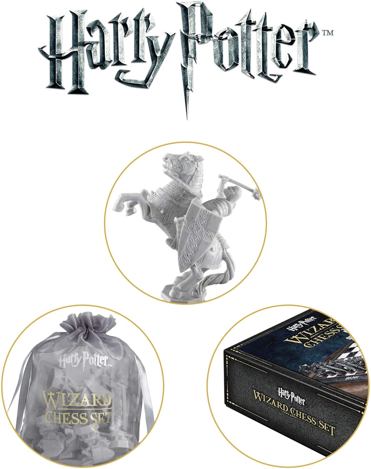 Harry Potter wizard chess set featuring detailed plastic pieces and a large square playing board — view 5