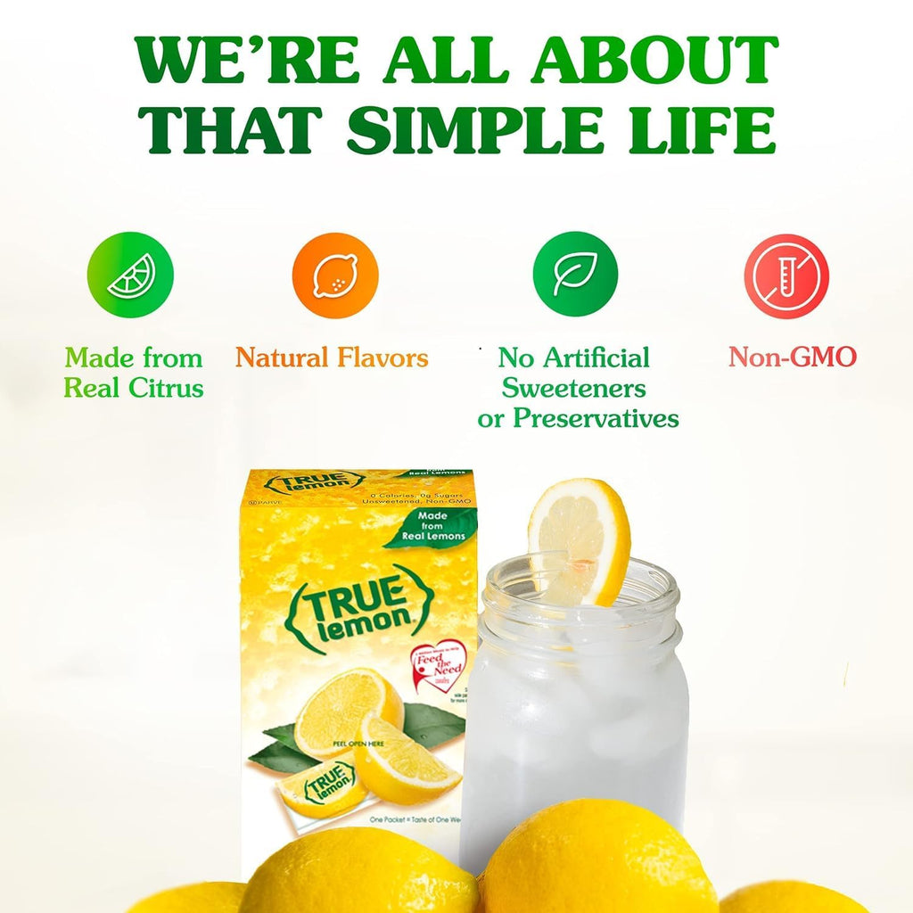 True Lemon and Lime water enhancer packets in dispenser boxes with natural zero calorie flavor — view 5