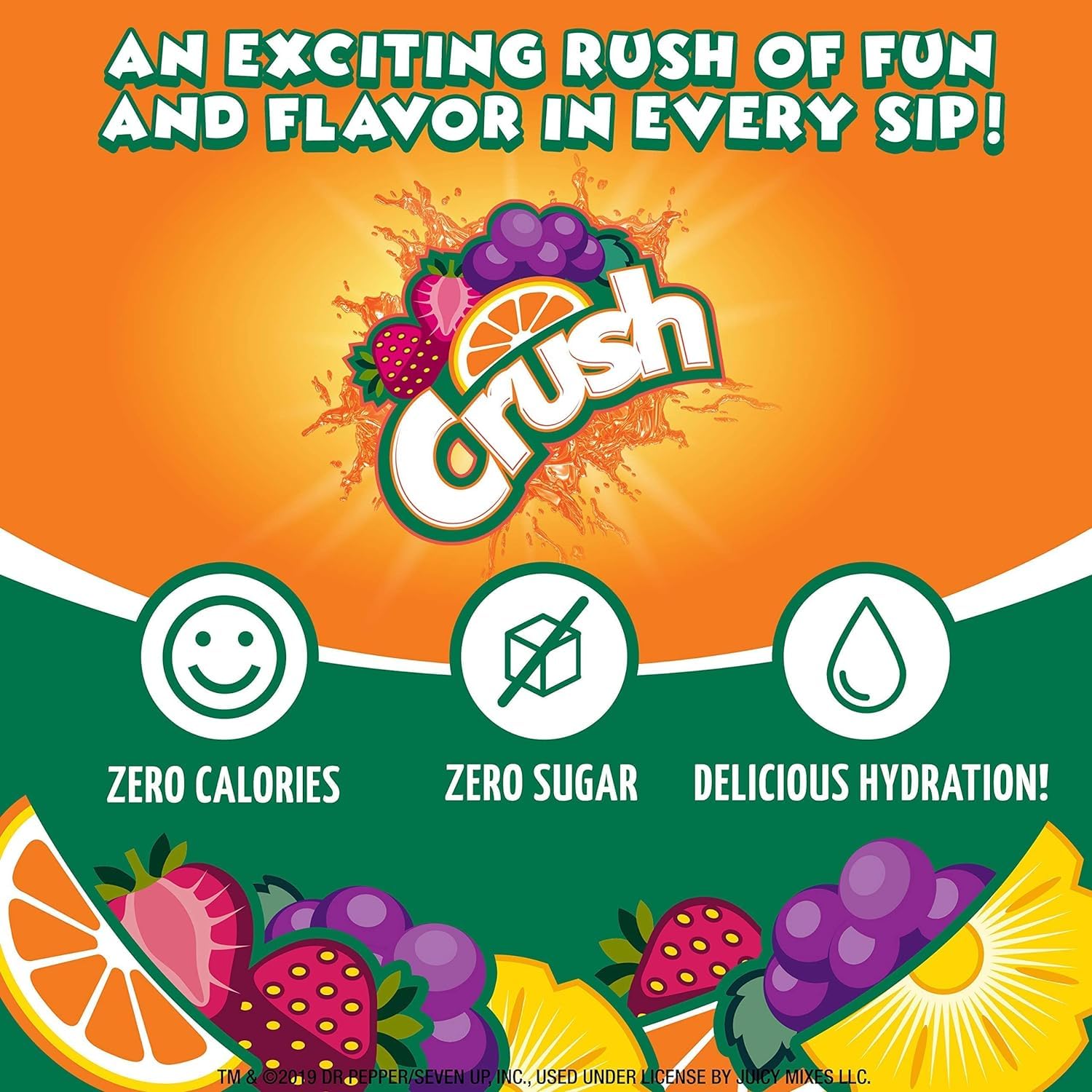 Crush liquid water enhancer variety pack squeeze bottles in assorted fruit flavors — view 5