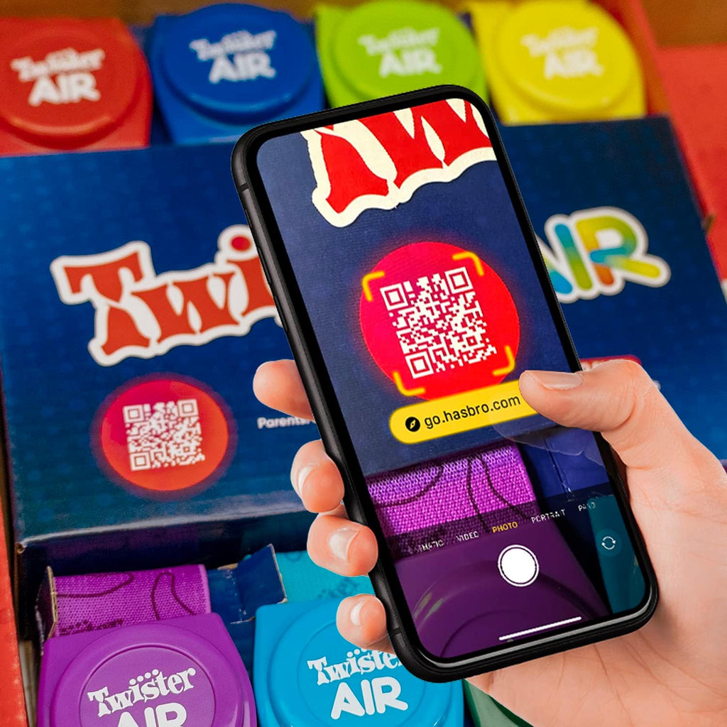 Twister Air party game with colourful wrist and ankle bands for augmented reality app play — view 3
