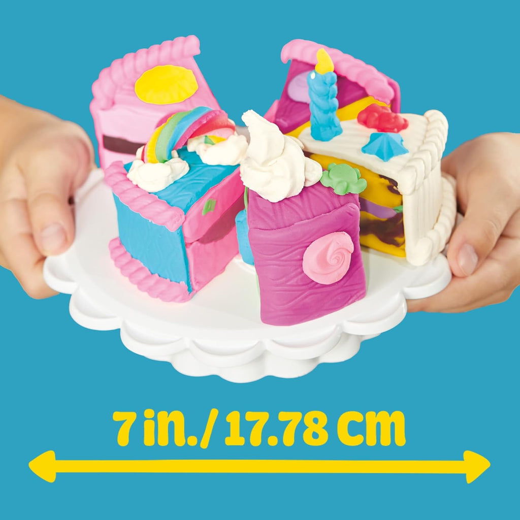 Play-Doh Super Slice Cake Playset with colourful modelling compound and pretend baking tools — view 5